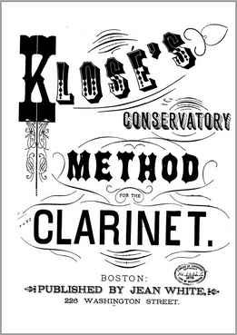 Klosé's Conservatory Method For The Clarinet