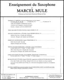 Marcel Mule - Enseignement Du Saxophone