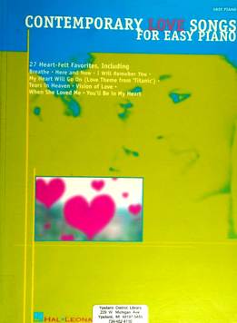Contemporary Love Songs For Easy Piano