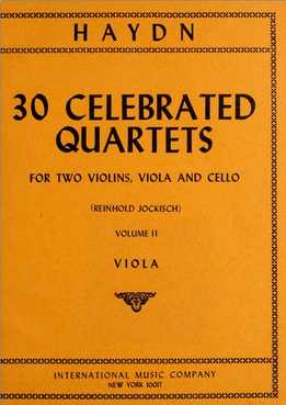 Haydn - 30 Celebrated Quartets For Two Violins, Viola And Cello, Vol. 2 - Viola