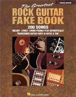 The Greatest Rock Guitar Fake Book - 200 Songs